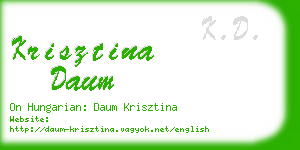 krisztina daum business card